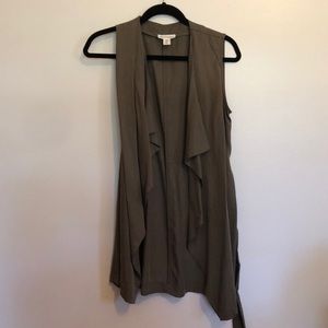 Olive green long top. Cardigan